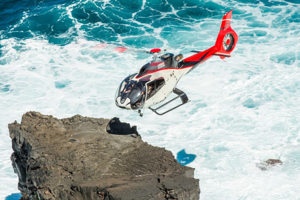 Saint pierre,,La,Réunion,,France,,August,22,2016:,H130,Helicopter,From