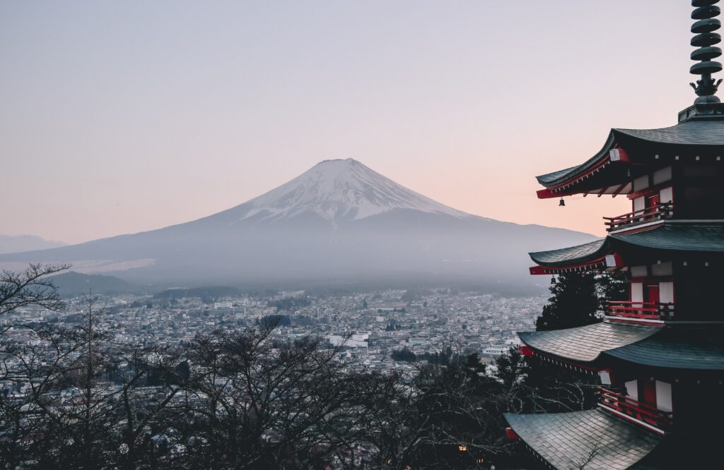 temple mont fuji japon