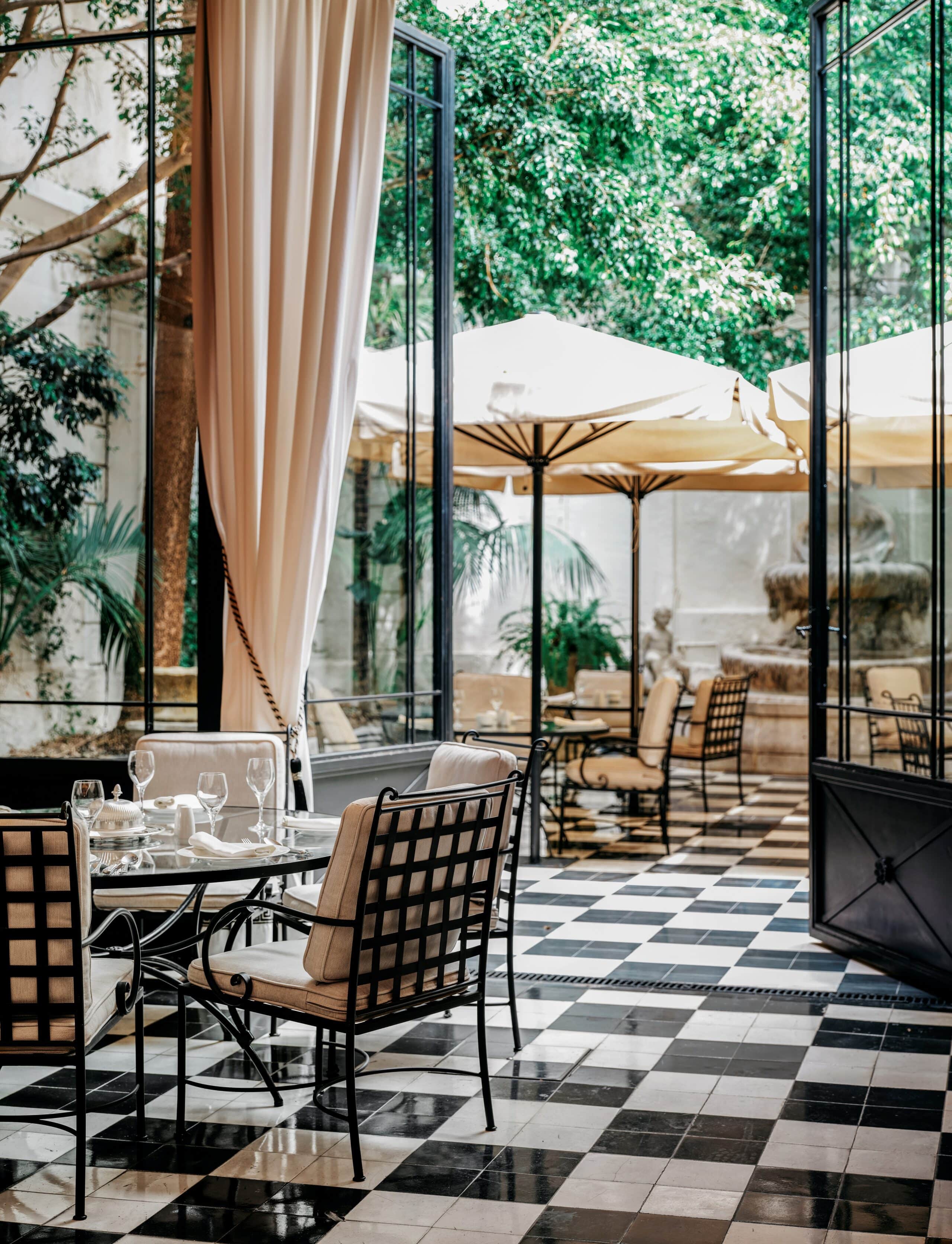 terrasse jardin El Palace Barcelone Espagne