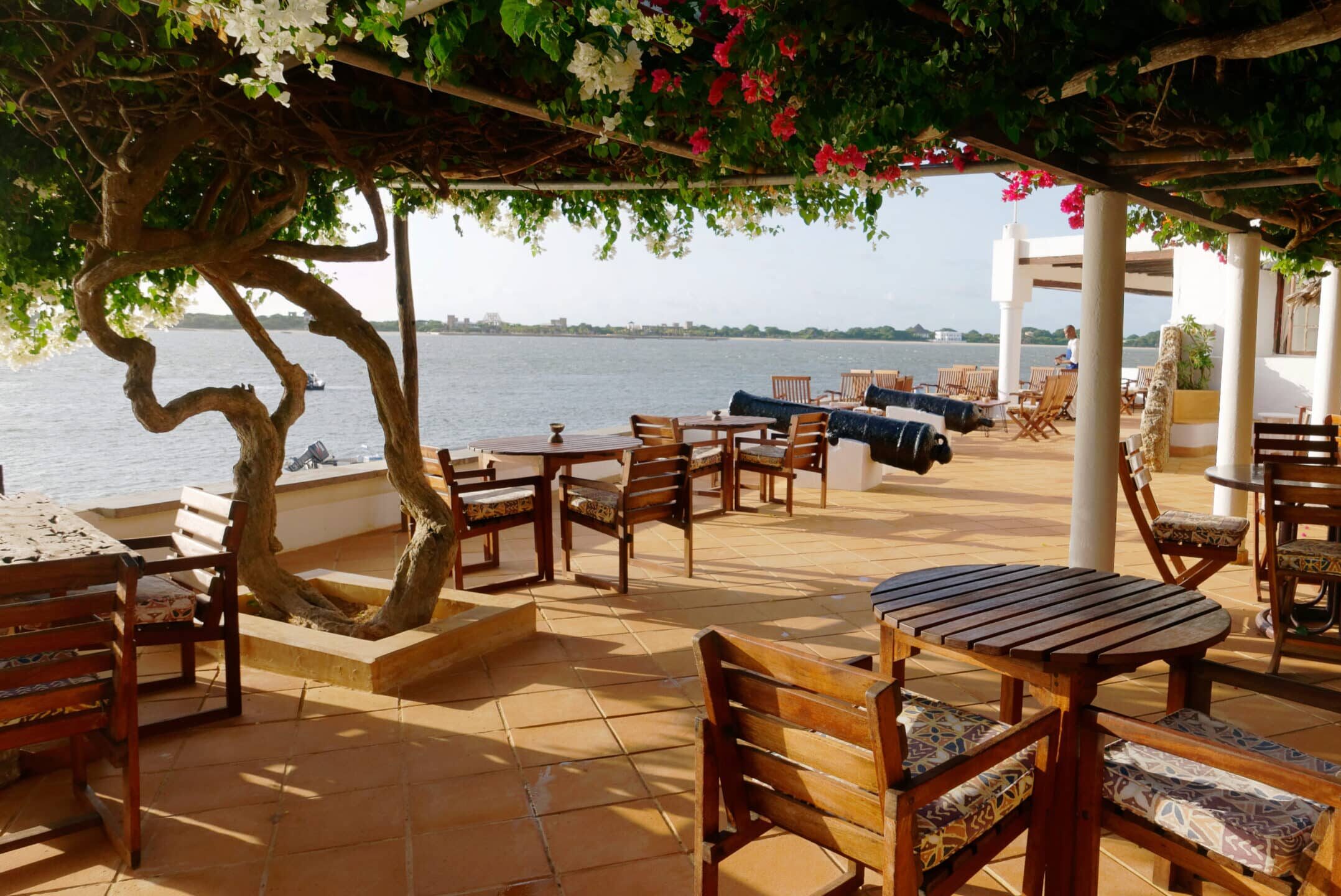 terrasse vue mer Hotel Peponi Lamu