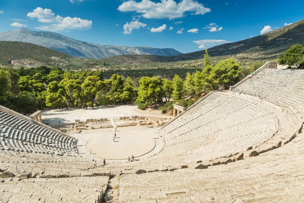 Théâtre d'Épidaure en Grèce continentale.
