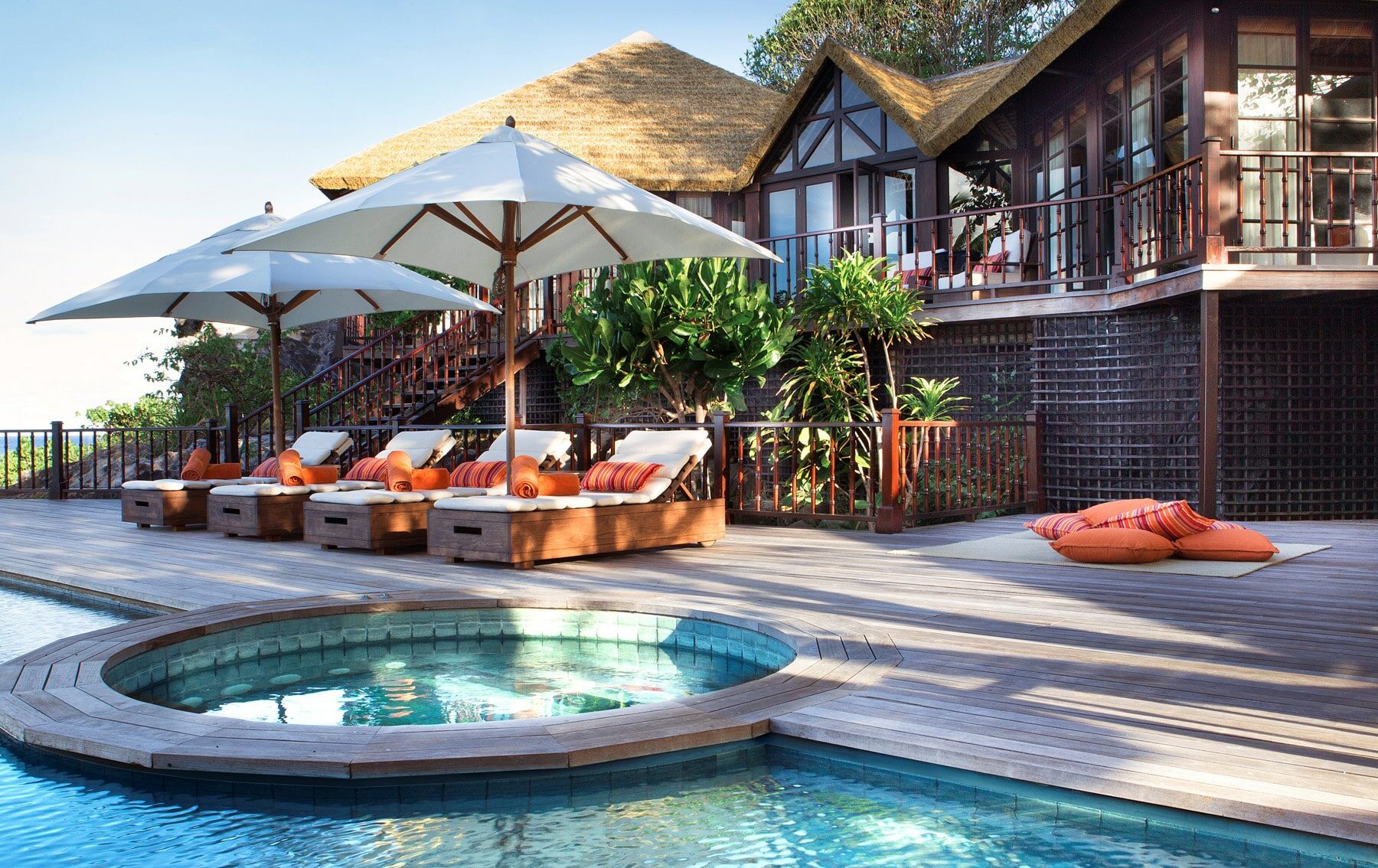 villa privée terrasse piscine Fregate Island Seychelles