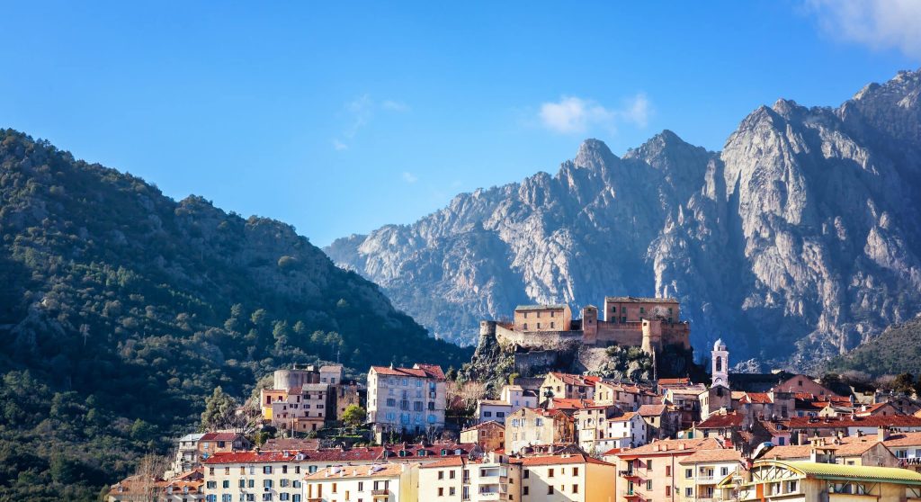 Corte,,A,Beautiful,City,In,The,Mountains,On,The,Island
