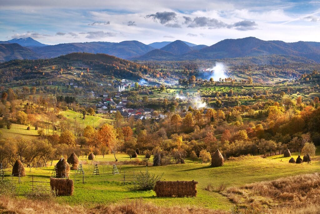 voyage en train Mocanita campagne Maramures Roumanie