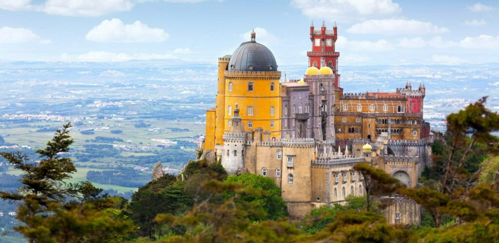 Aerial,View,Of,Palace,Da,Pena, ,Sintra,,Lisboa,,Portugal