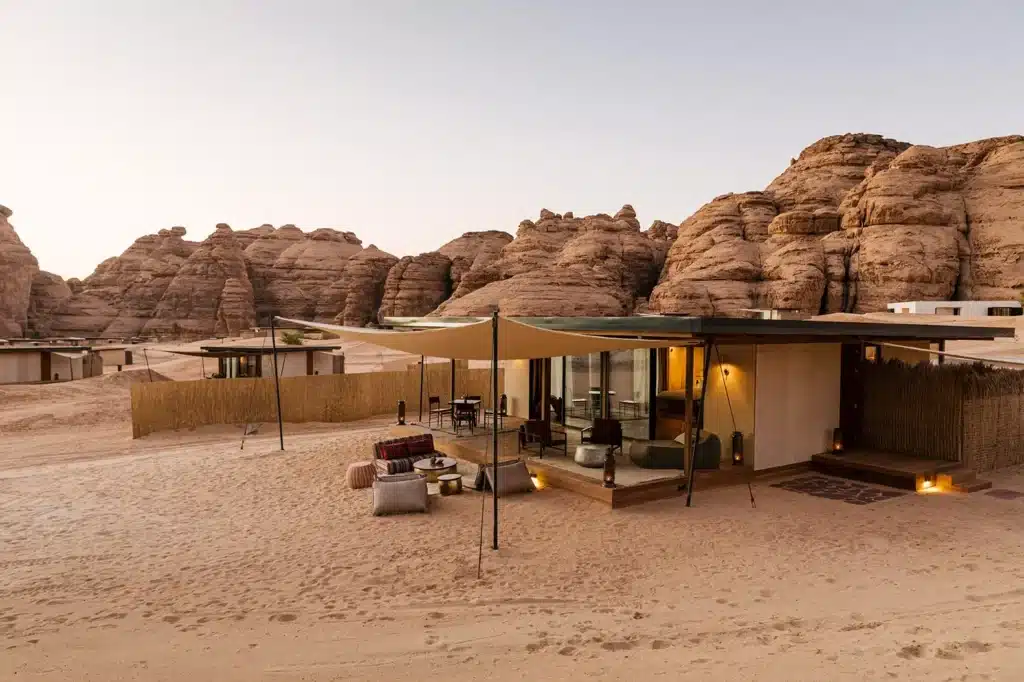 Habitas AlUla Arabie saoudite vue drone