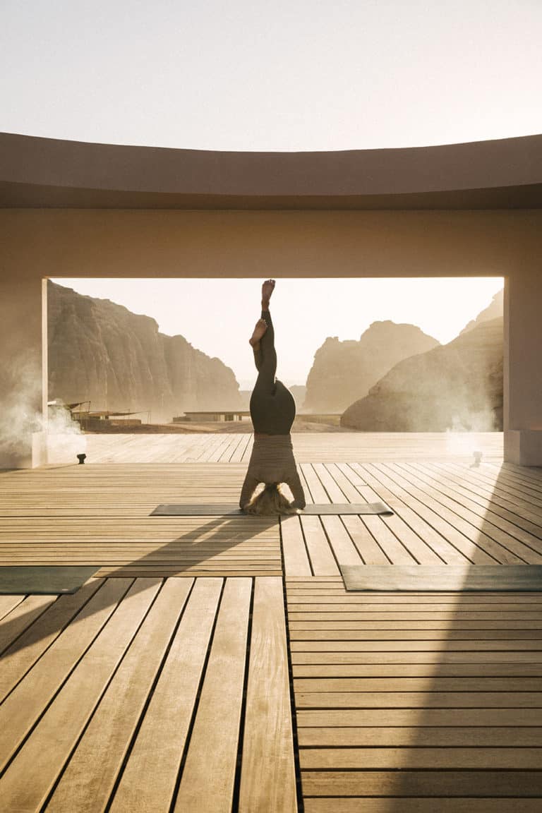 Habitas AlUla Arabie saoudite yoga activité