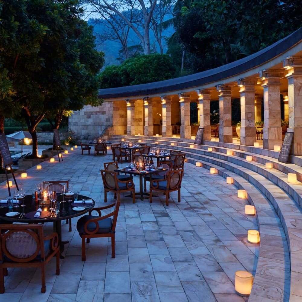 Amanjiwo Indonesiebali diner aux lampions