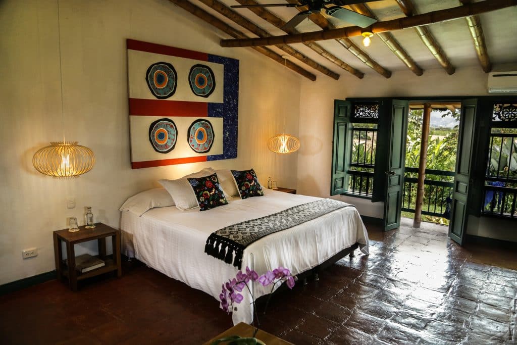 Hacienda Bambusa Colombie chambre avec balcon