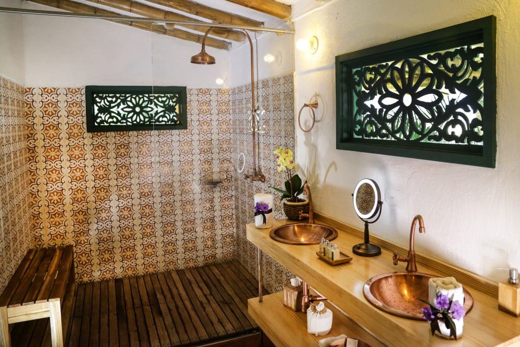 Hacienda Bambusa Colombie salle de bain