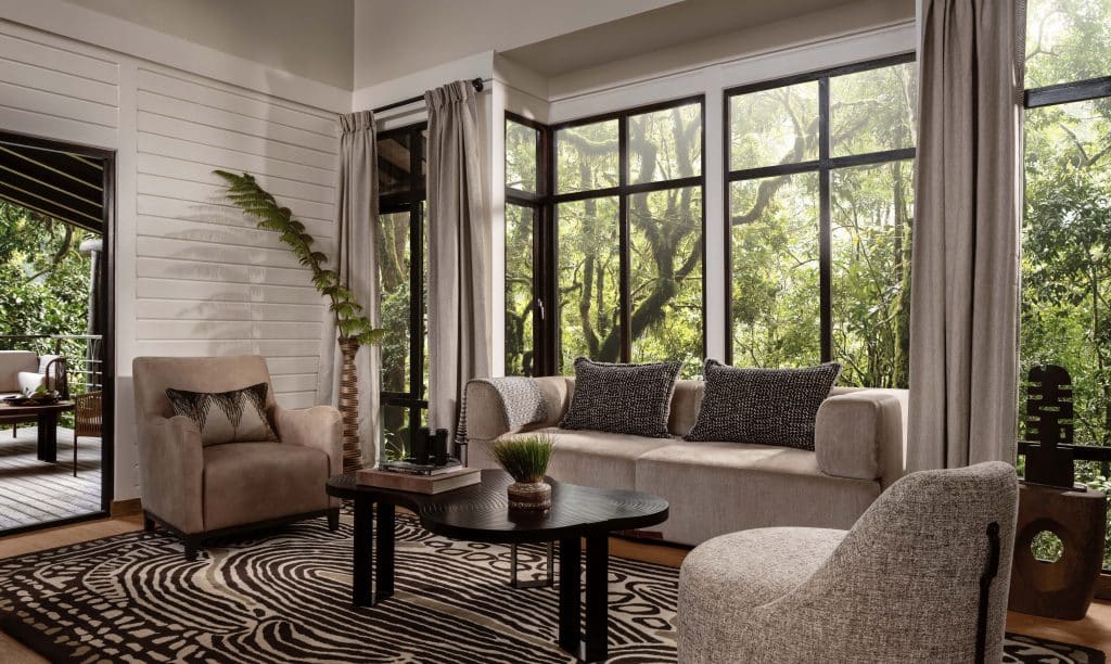 Nyungwe House Rwanda salon de la suite