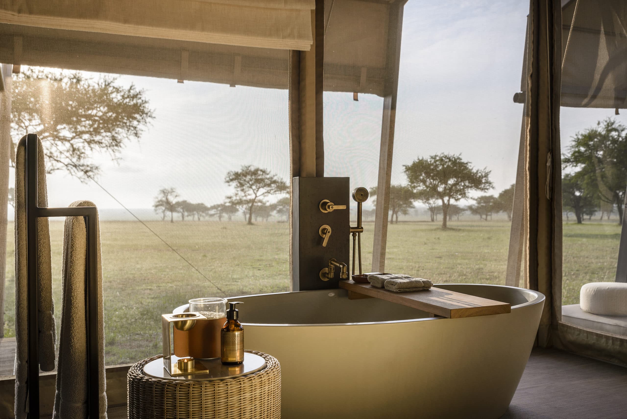 Singita Sabora Tented Camp tanzanie salle de bain