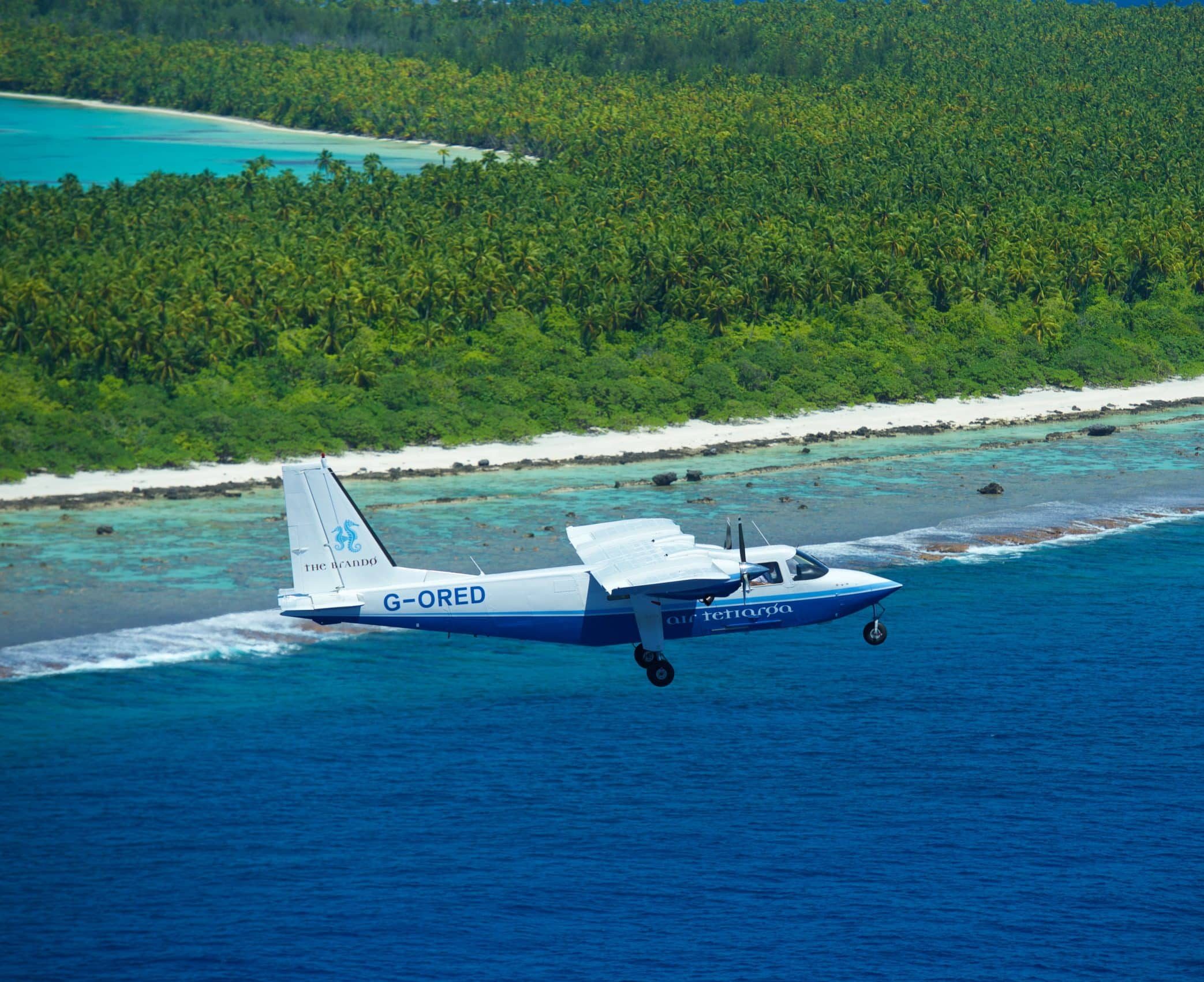 The Brando activite survol avion ocean pacifique polynesie francaise foret plage