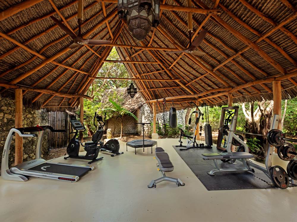 Zanzibar white sand villa zanzibar gym