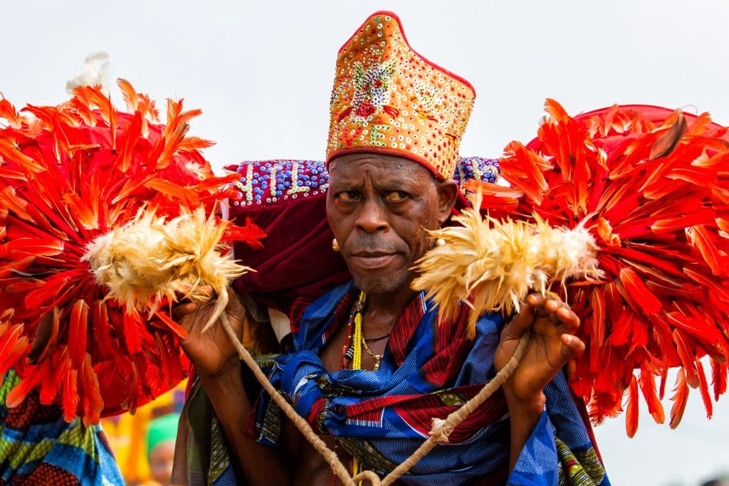 Allada,,Benin, ,January,9,,2012:,Voodoofestival, ,Portrait,Of