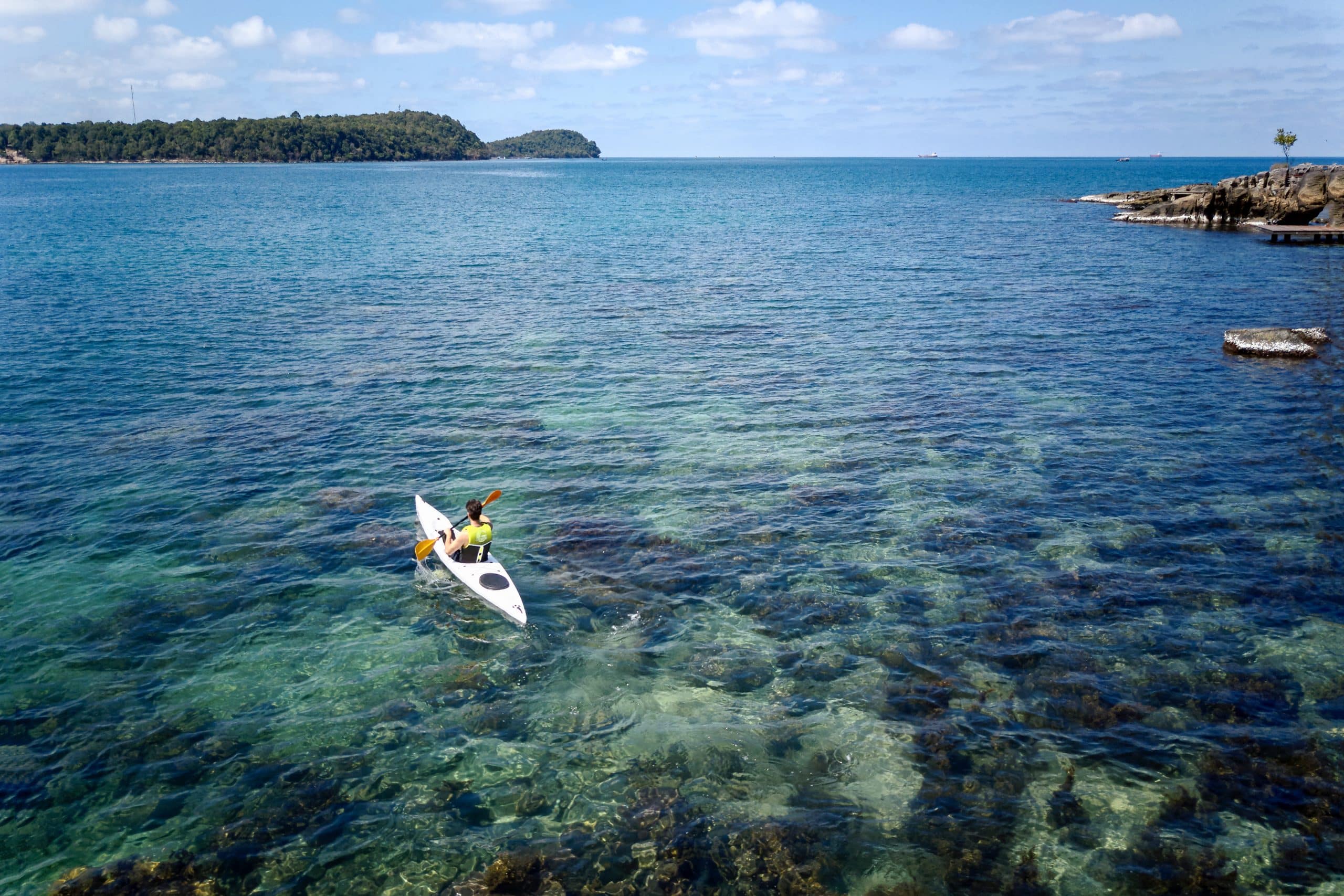 six senses krabey island cambodge canoe