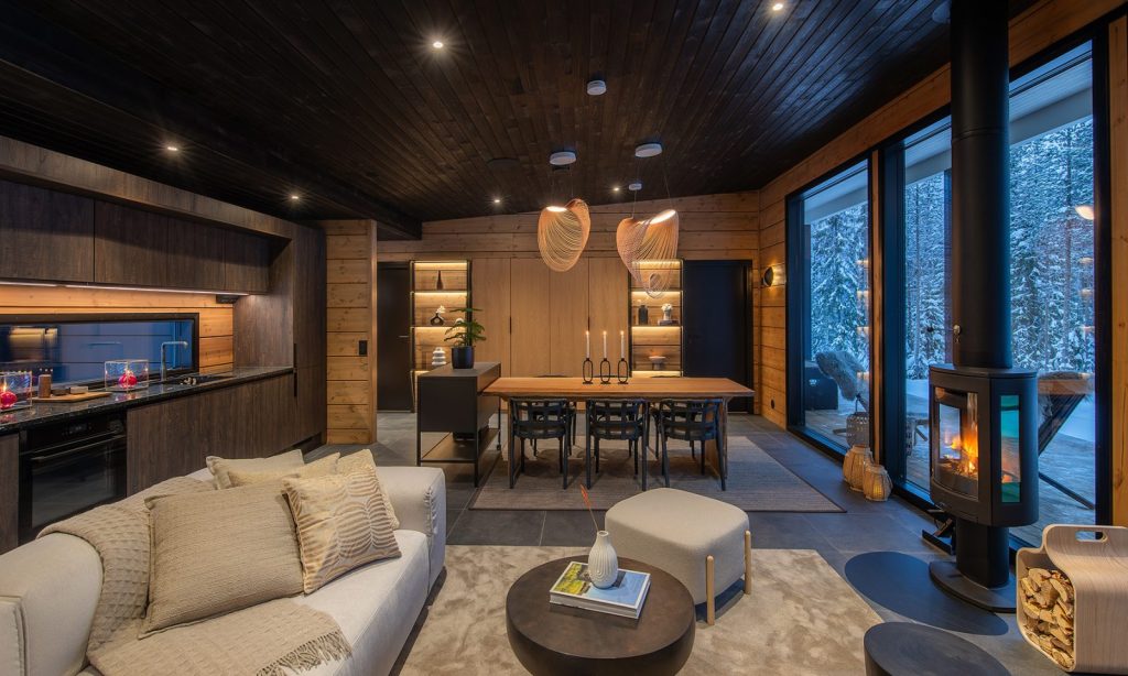 Artic Treehouse Finlande salon