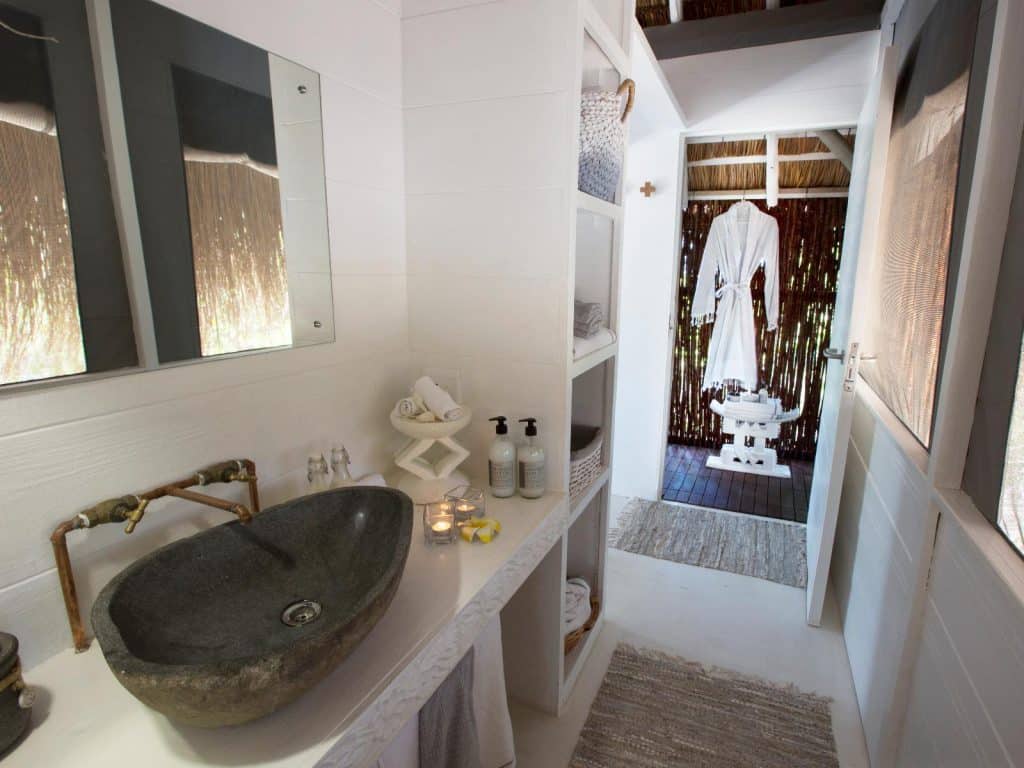 Azulik lodge mozambique salle de bain