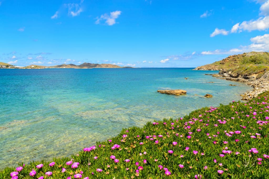 Beautiful,Lagoon,With,Crystal,Turquoise,Water,,Paros,Island,,Cyclades,,Greece.
