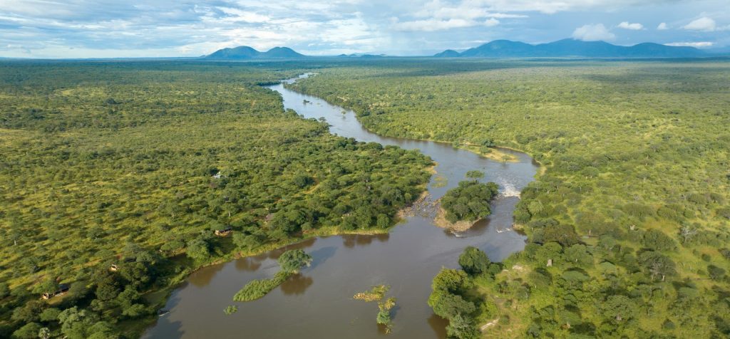 Aerial,View,Of,Nyerere,National,Park,In,Tanzania