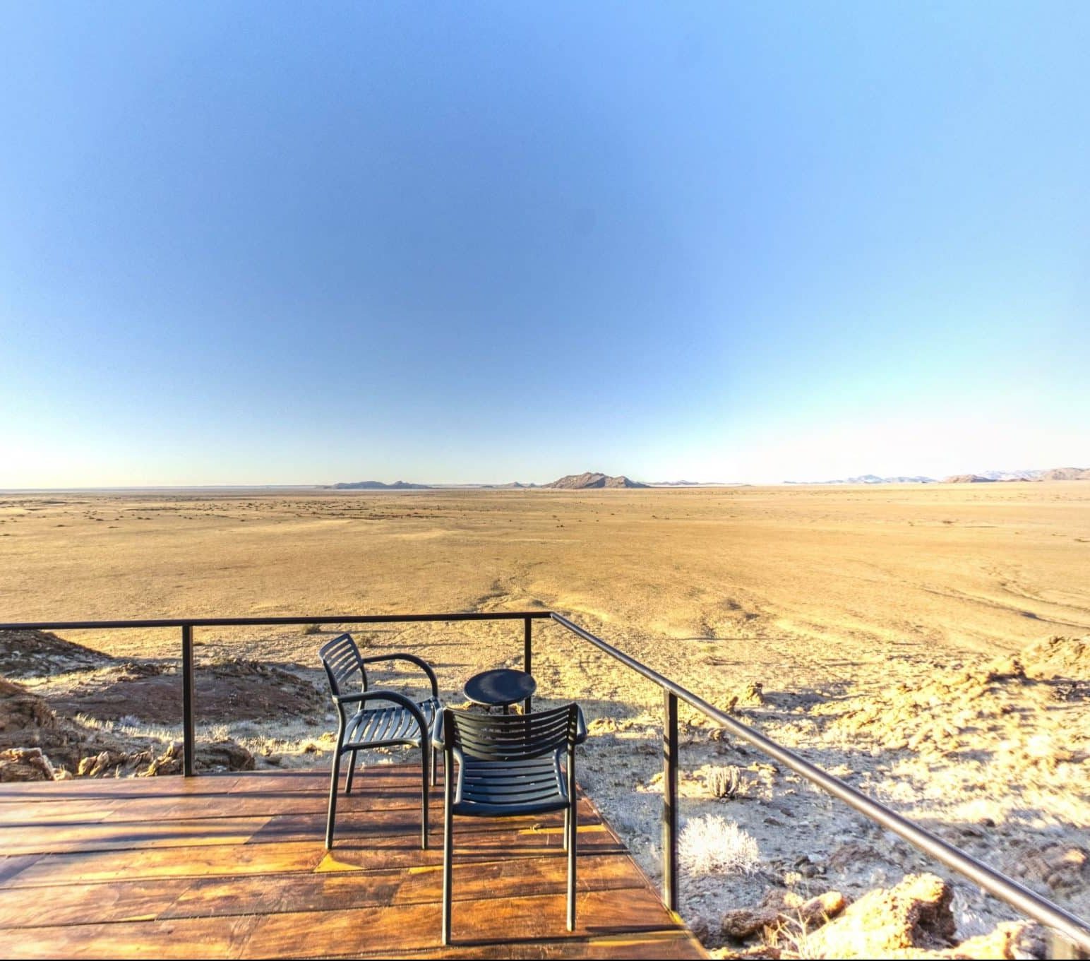 Desert Whisper Namibie terrasse vue