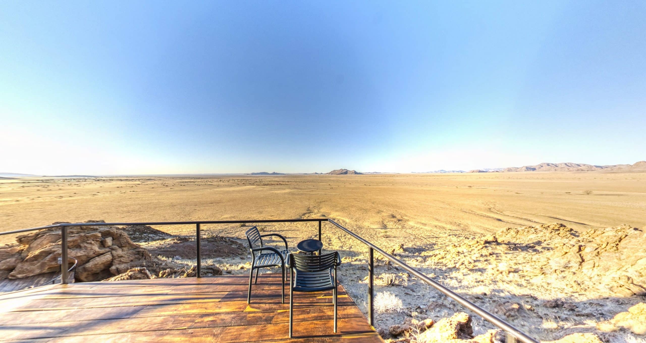 Desert Whisper Namibie terrasse vue