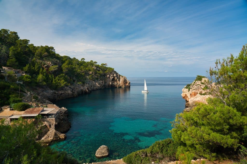Cala,Deia,Is,A,Beautiful,Beach,With,Crystal,Clear,Turquoise