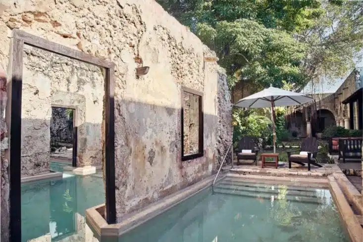 Hacienda Puerta Campeche Mexique piscine