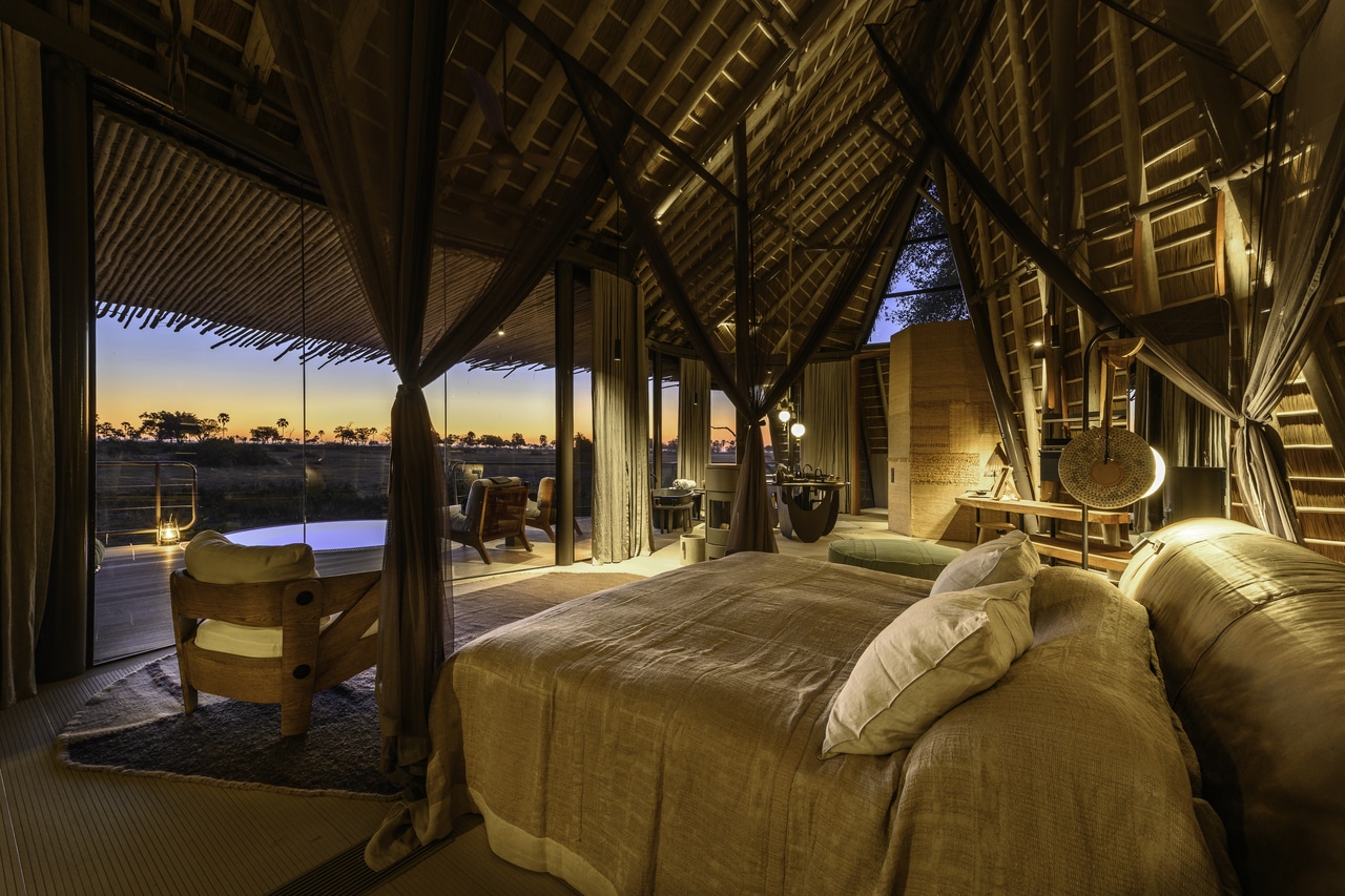 Jao Camp Botswana chambre lit