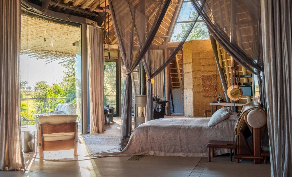 Jao Camp Botswana lit de la chambre