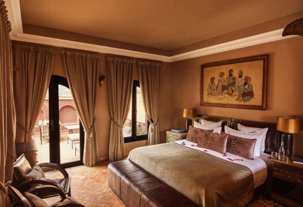 Kasbah Tamadot maroc chambre lit