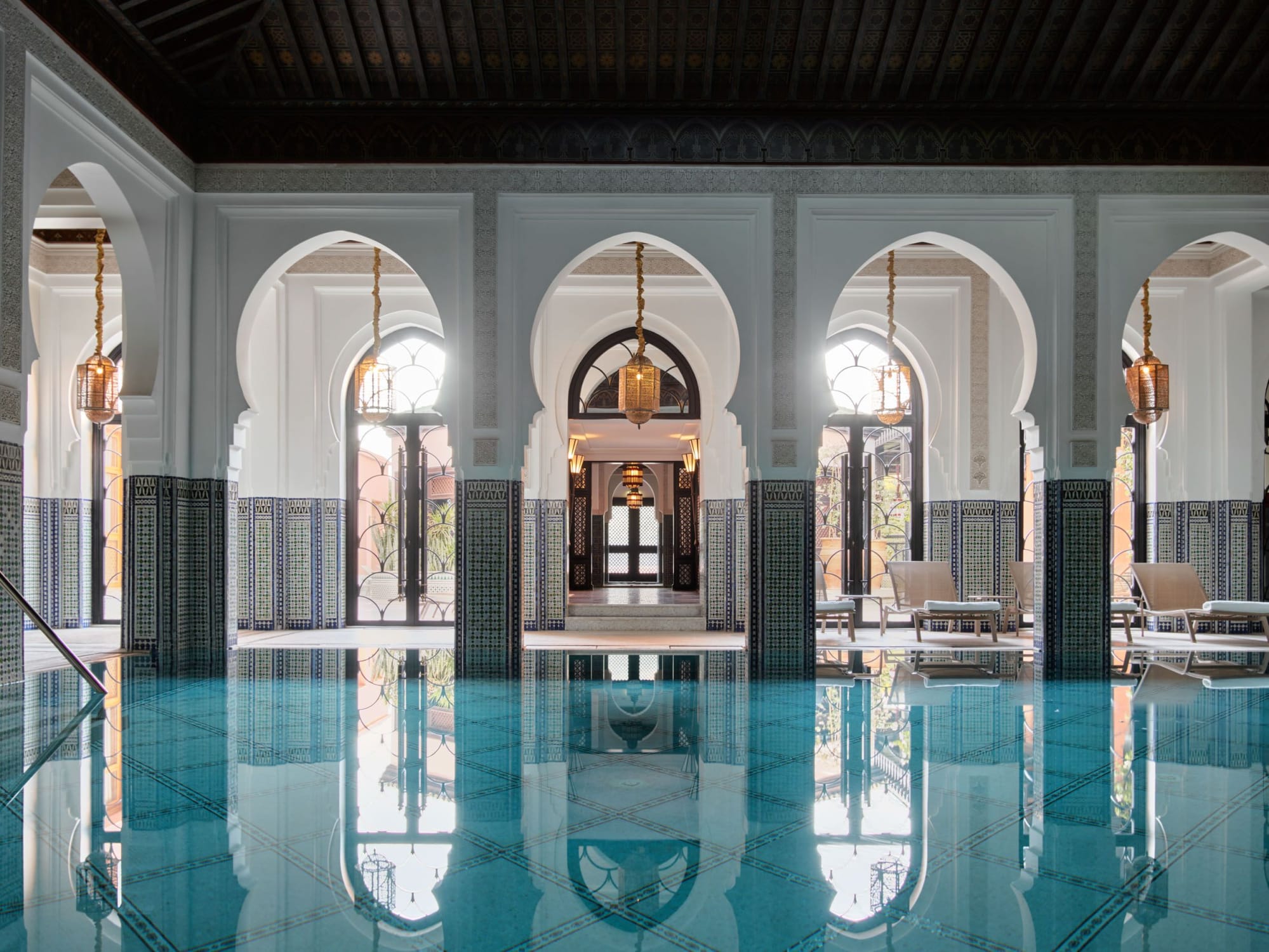 La mamounia maroc piscine intérieure