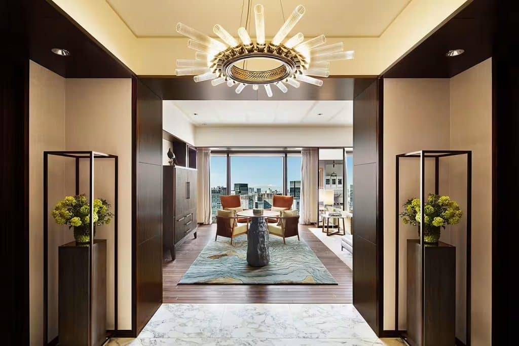 Mandarin oriental Tokyo Japon entrée de la suite