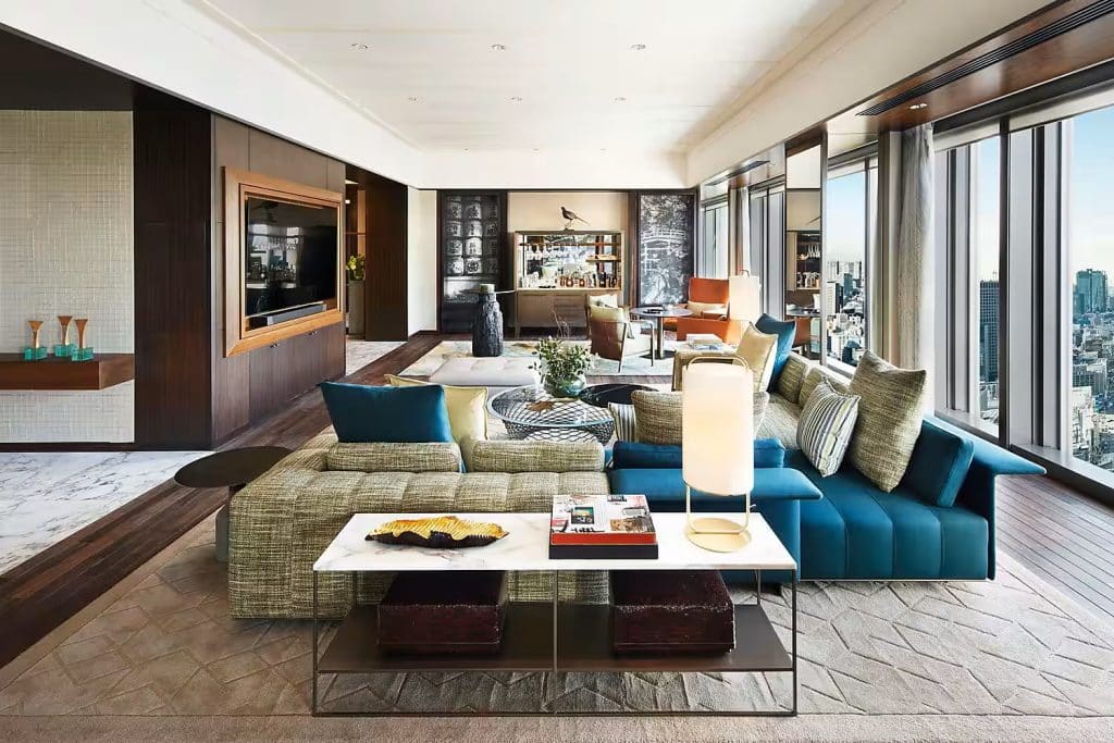 Mandarin oriental Tokyo Japon salon de la suite