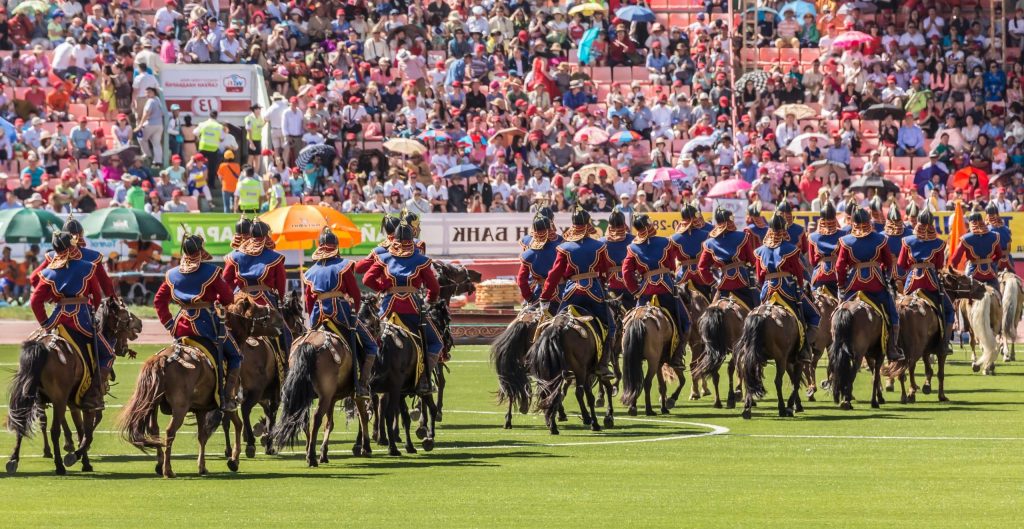 Ulaanbaatar,,Mongolia, ,07,11,15:,Mounted,Cavalry,On,Mongolian