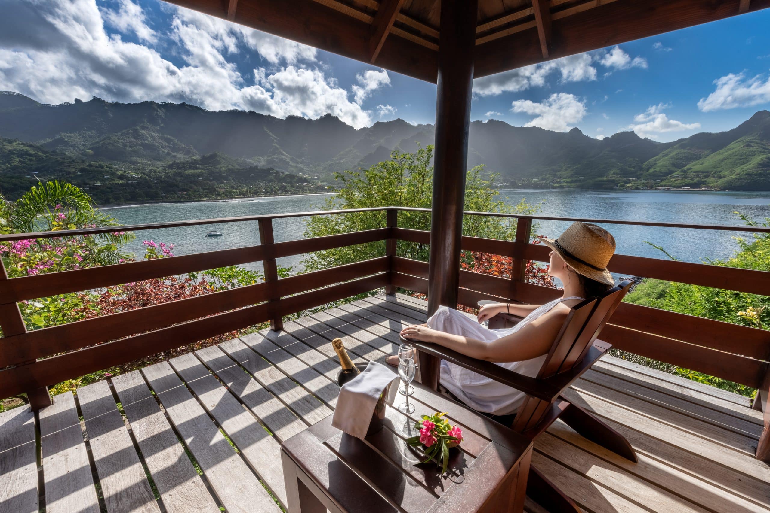 Nuku Hiva pearl lodge Polynésie terrasse