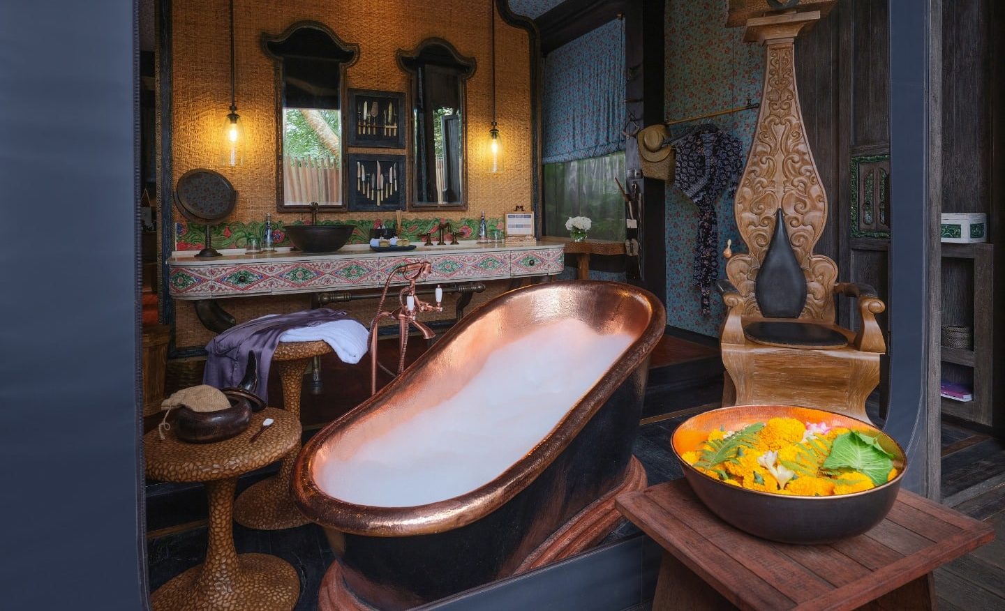 Salle de bain Capella Ubud Bali Indonésie