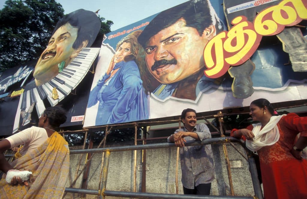 Film,Poster,Of,Bollywood,On,A,Road,In,The,City