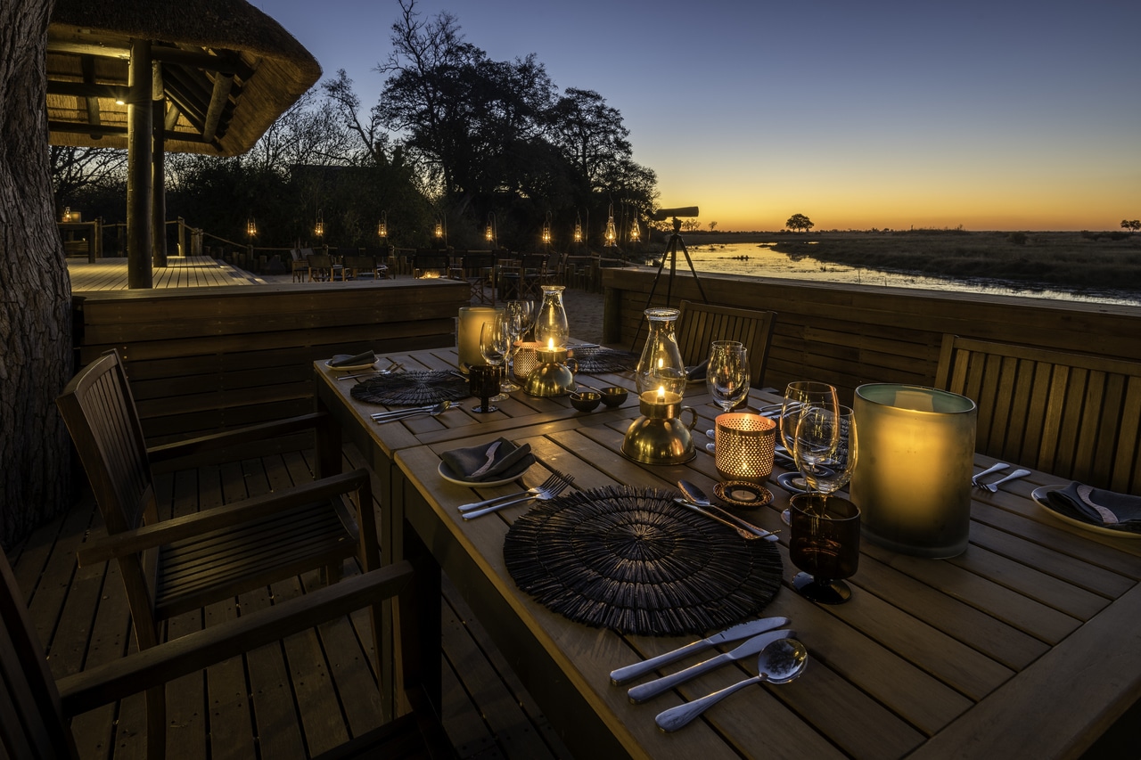 Table restaurant Kings Pool Camp Botswana