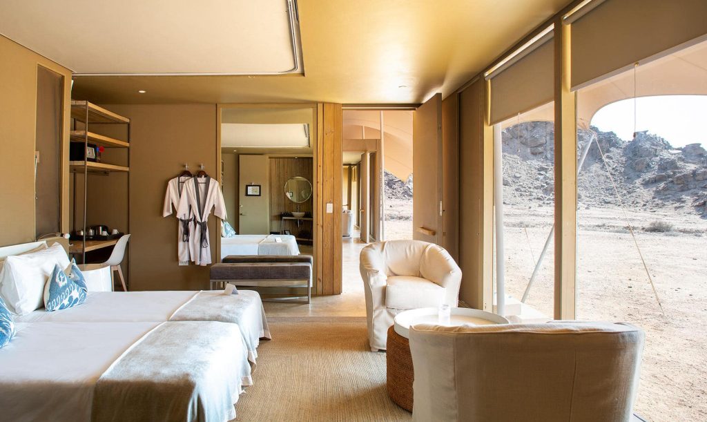 Wilderness Hoanib Skeleton Coast Camp Namibie lit