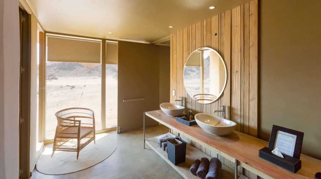 Wilderness Hoanib Skeleton Coast Camp Namibie salle de bain
