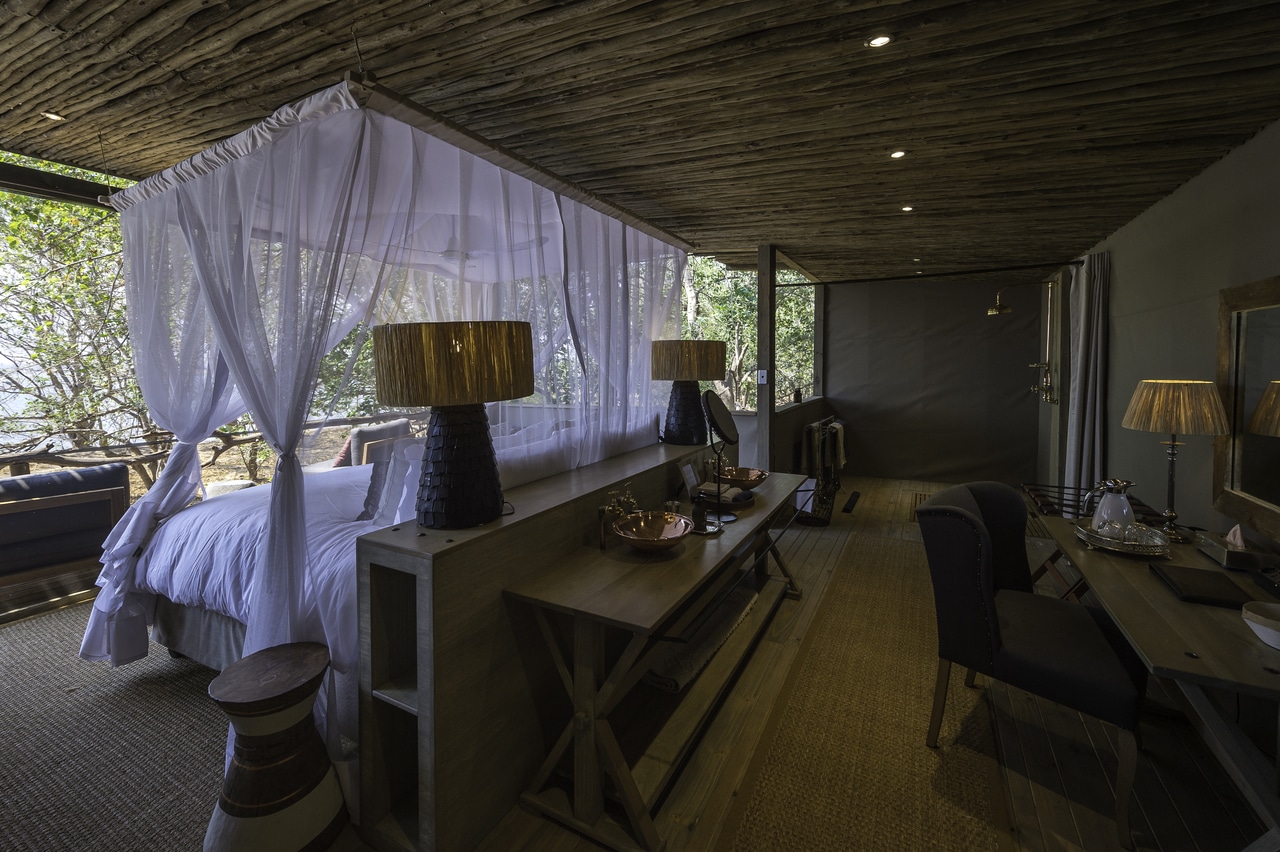 Wilderness Little Ruckomechi Zimbabwe chambre salle de bain