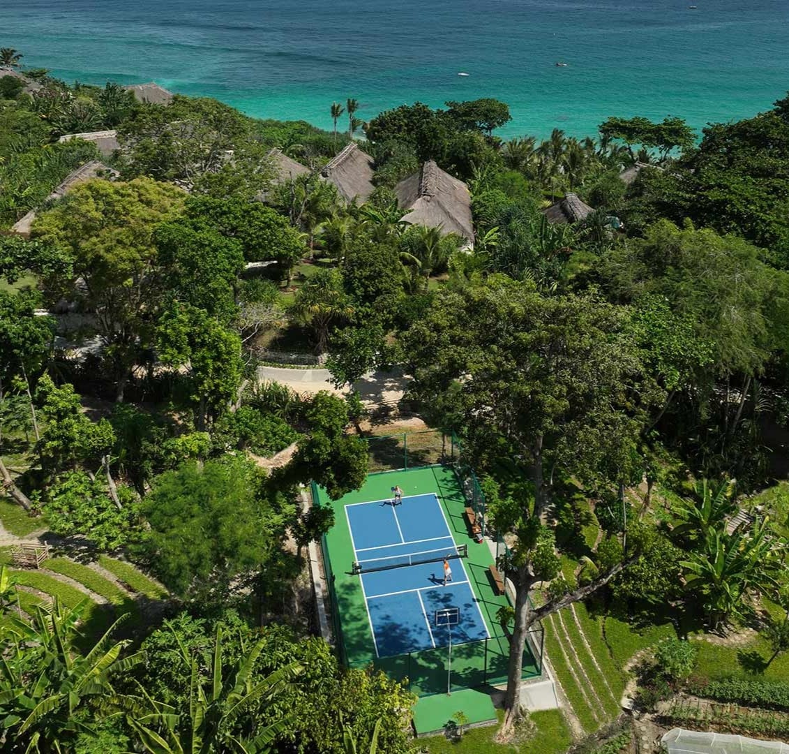 Nihi Sumba Indonesie et Bali court de tennis
