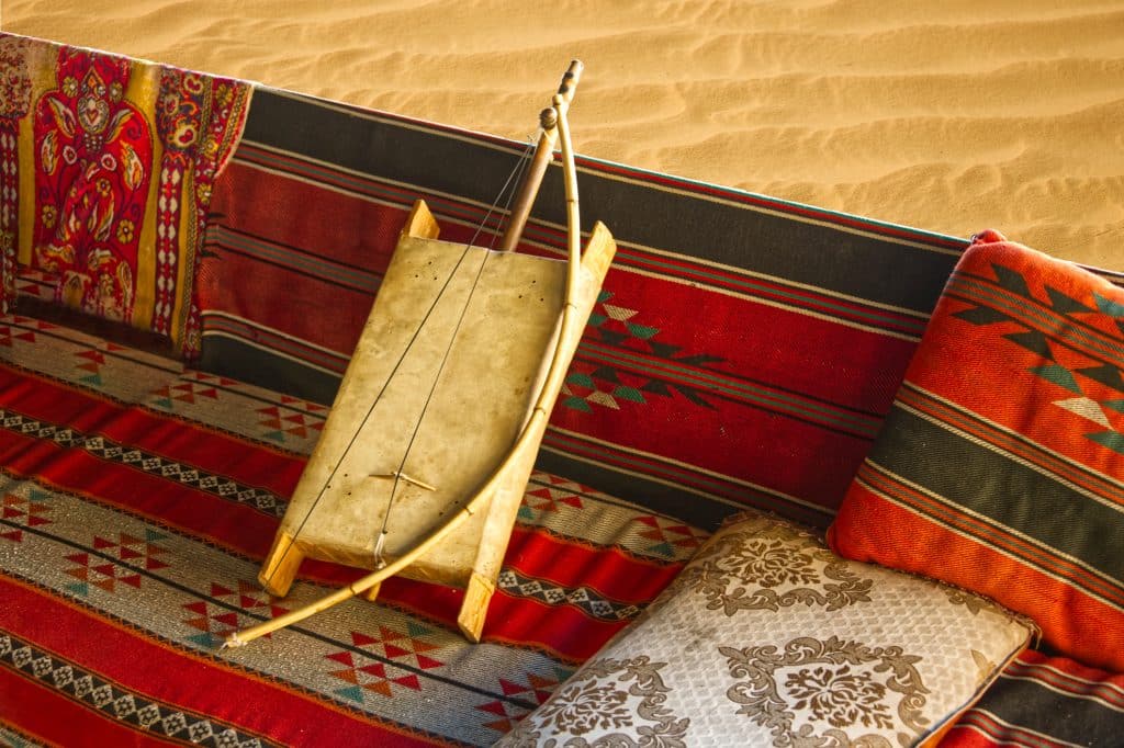 Handmade,Rababa,Musical,Instrument,In,A,Bedouin,Tente,In,The