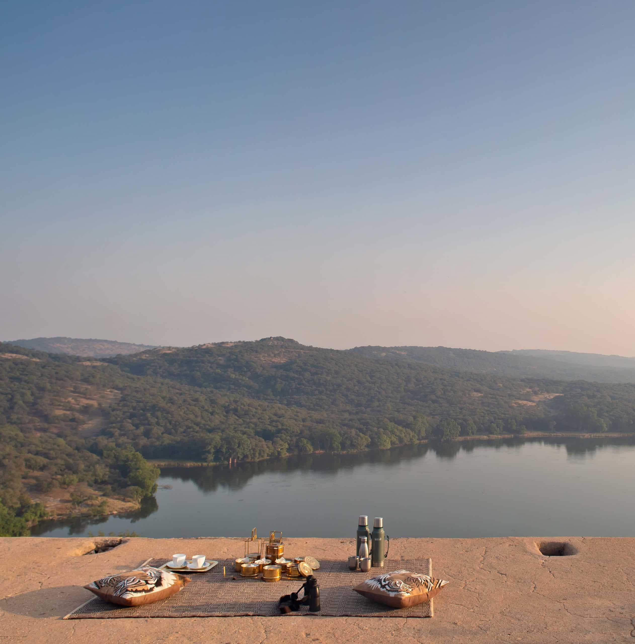 Picnic paysages Ranthambore Sujan Sher Bagh Inde du Nord