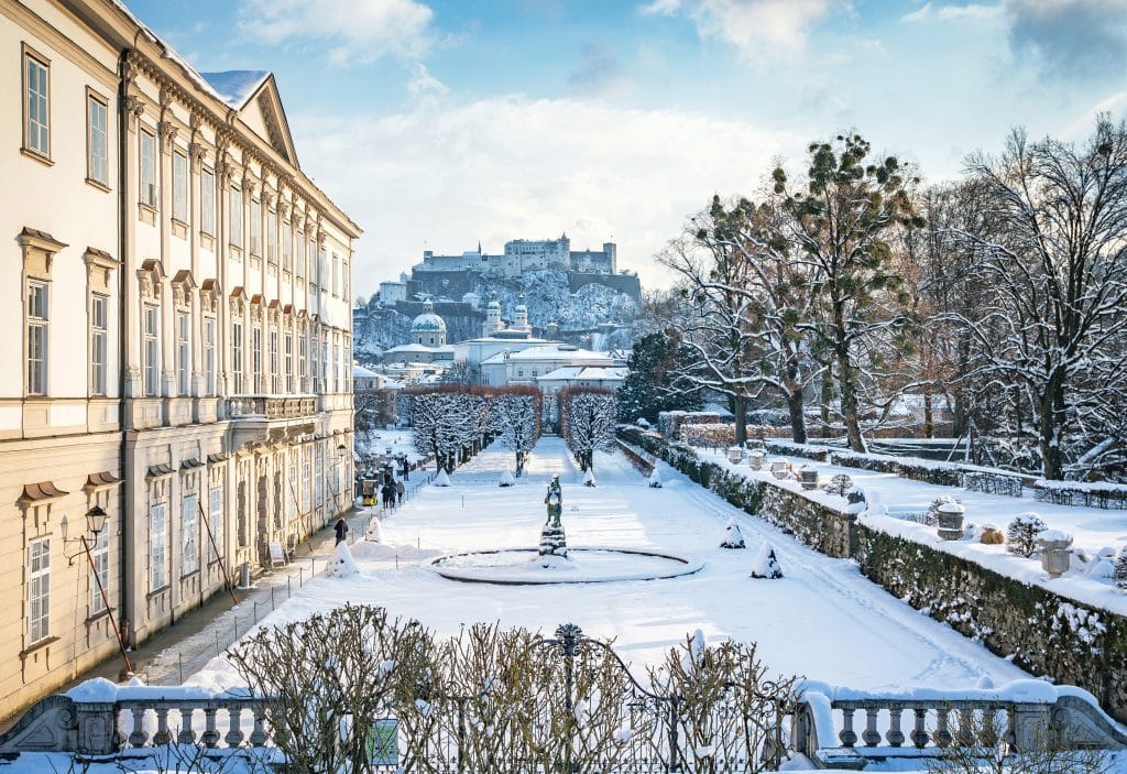 Classic,View,Of,Famous,Mirabell,Gardens,In,The,Historic,City