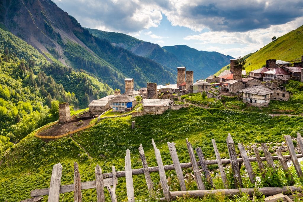 View,Of,The,Village,Adishi.,Upper,Svaneti,,Georgia,,Europe.,Caucasus