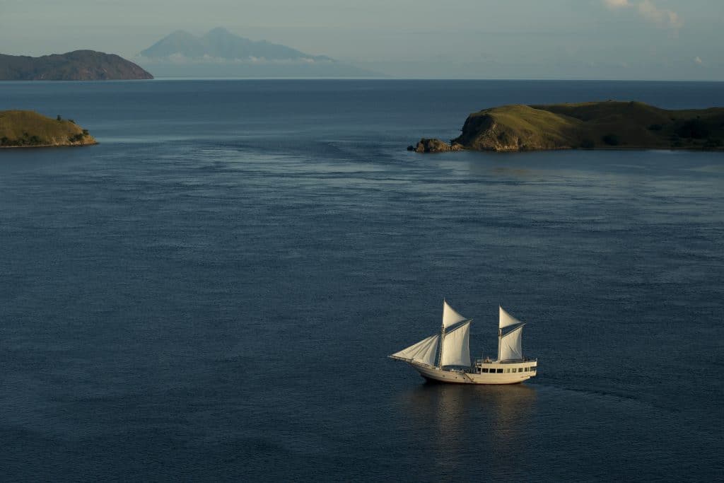 croisière privée parc national de komodo vue aérienne