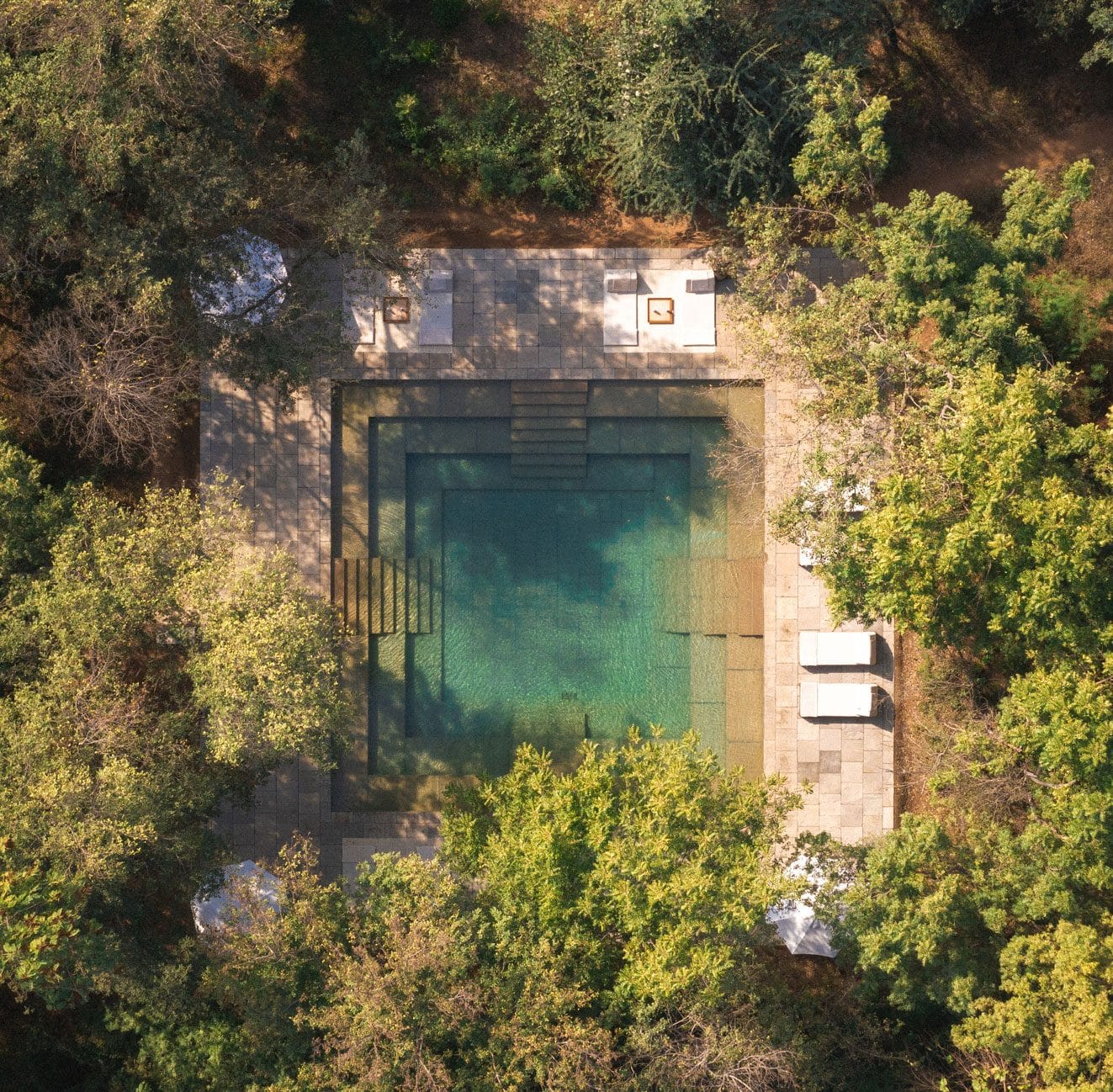 Aman i Khas Inde piscine vue de haut