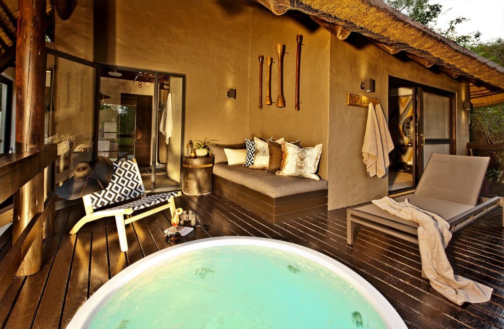 Sabi Sabi Little Bush Camp Afrique du Sud Jacuzzi terrasse privée chambre